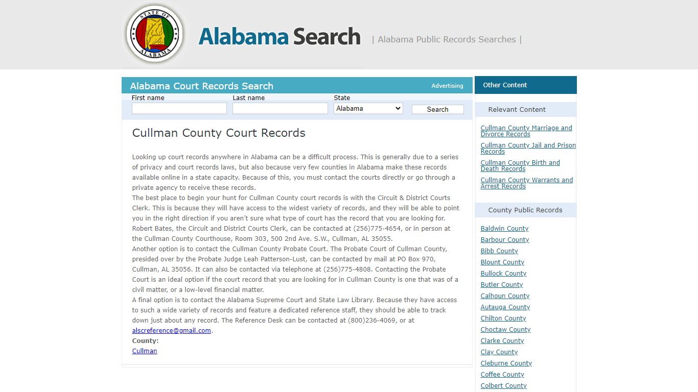 Cullman County Court Records | Alabama - AL Search