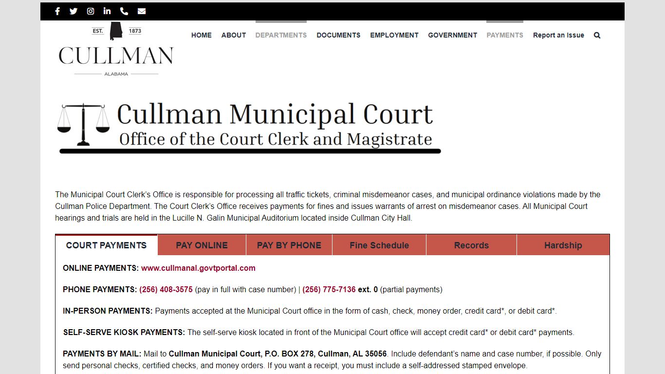 Municipal Court | City of Cullman, Alabama